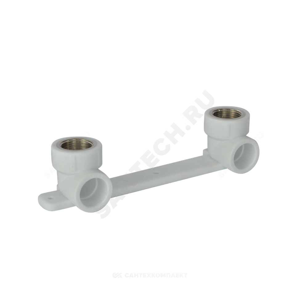 Планка монтажная PP-R белая Дн 25х1/2" ВР под смеситель с водорозетками PRO VALFEX 10124025-PRO