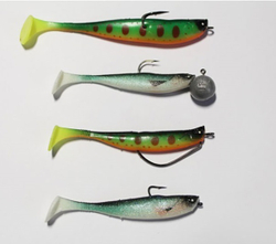 Виброхвост LUCKY JOHN Basara Soft Swim 3D, 6.0in (152 мм), цвет PG07, 3 шт.