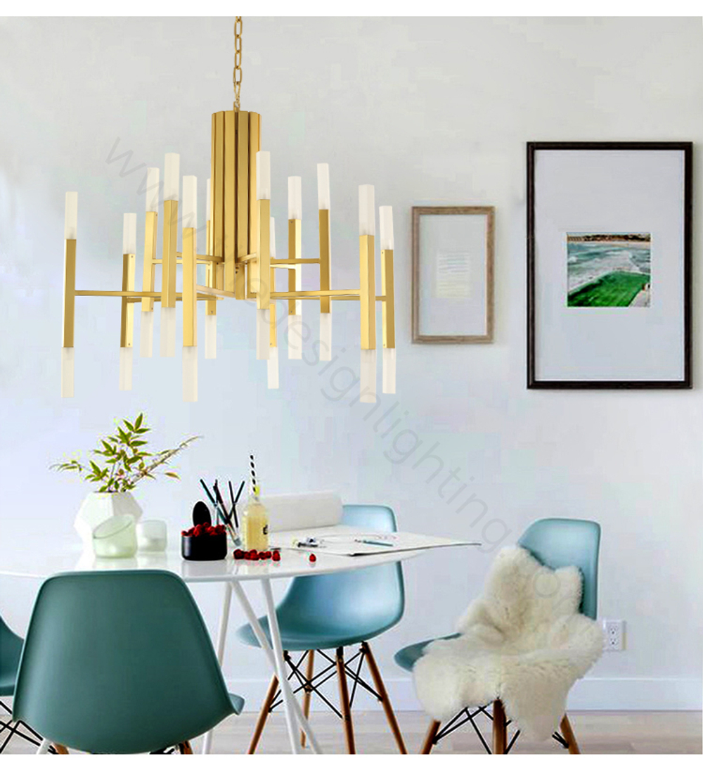 Pendant design lamp  THE LIGHT by Alma 24 lampshades (Nickel)