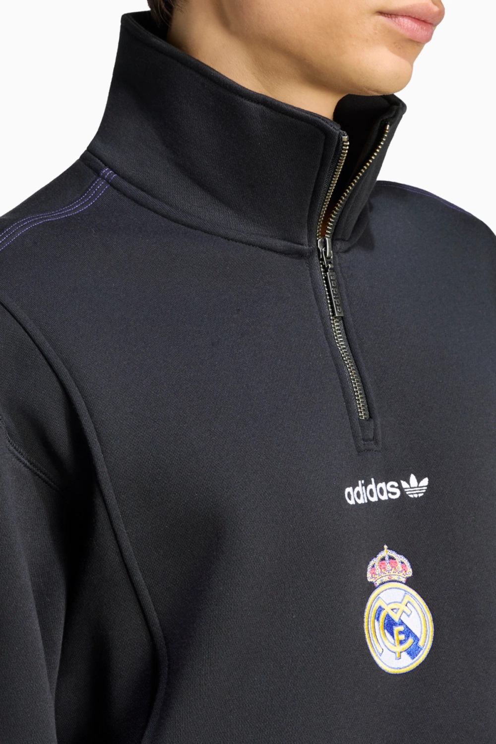 Кофта adidas Originals Real Madrid 26/27 EQT Half-Zip - черный