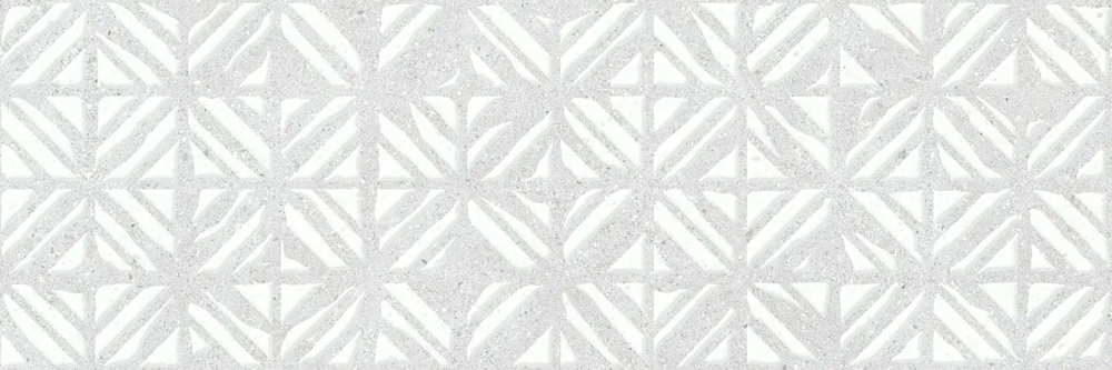Настенная плитка Alma Ceramica TWU3090AMT27R Amarant 30x90 белая / серая матовая с орнаментом