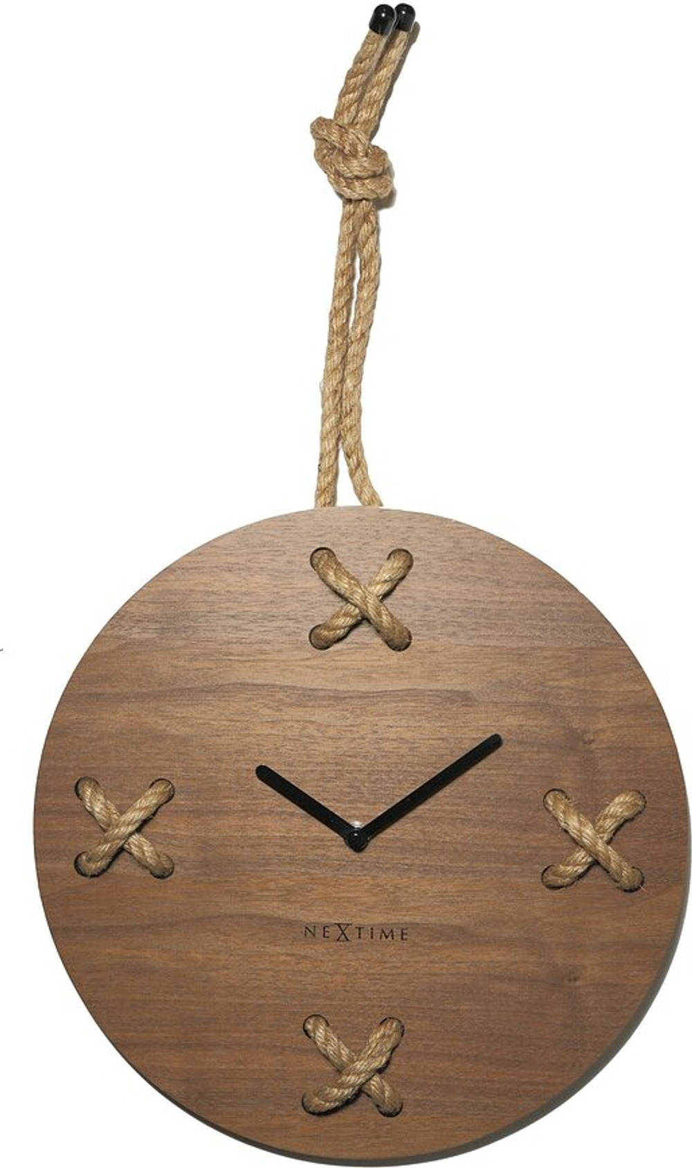 Настенные часы NeXtime Stitch, дерево, 33 см