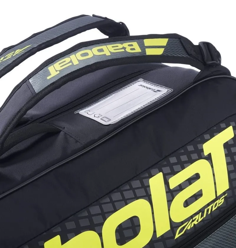 Сумка теннисная Babolat Carlitos Junior Bag - black/yellow/dark forest