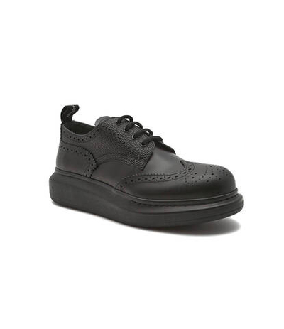 Кожаные оксфорды new liquid spazzolat Alexander McQueen - черный(586200 WHX53)