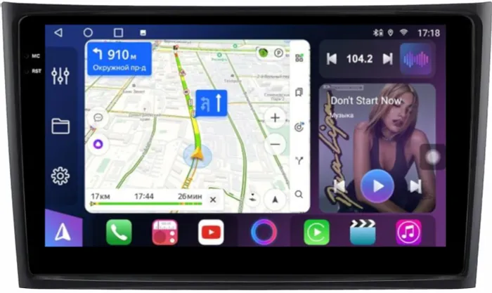 Магнитола для Volvo XC90 2002-2014 (рамка вниз) - FarCar S400-TS18 монитор 10.36" QLED на Android 14, CarPlay, 4G SIM-слот