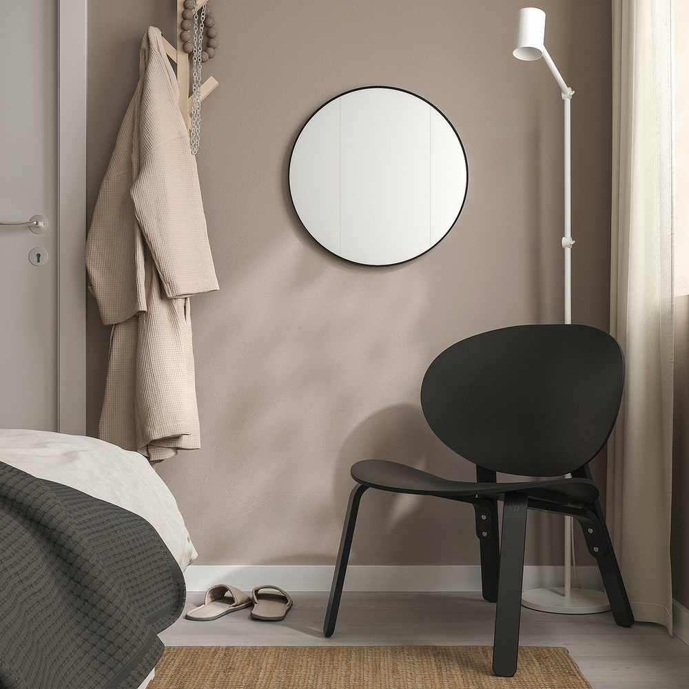 IKEA LINDBYN  (ИКЕА ЛИНДБИН)  -  Зеркало - чёрное 50 см