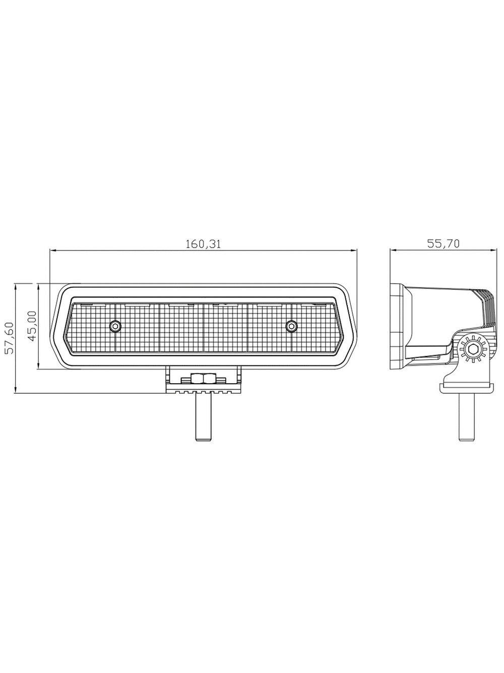 Светодиодная фара водительского света РИФ 160 мм 30W LED