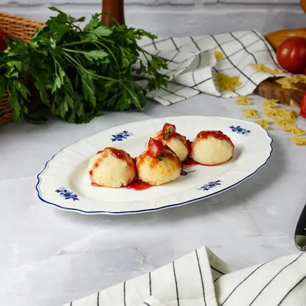 Блюдо овальное 30,6*19,4 см h2,3 см Blue Flower P.L. Proff Cuisine [1]