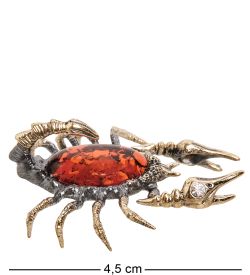 Народные промыслы AM- 546 Фигурка «Скорпион» мал. (латунь, янтарь)