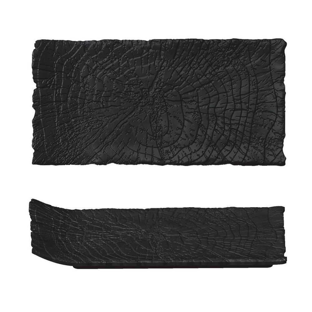 Блюдо прямоугольное 30*15 см h2,5 см с бортом Side Up1 Black Raw Wood P.L. Proff Cuisine [4]