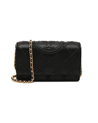 Кожаная сумка-мессенджер Fleming TORY BURCH - черный(138853)