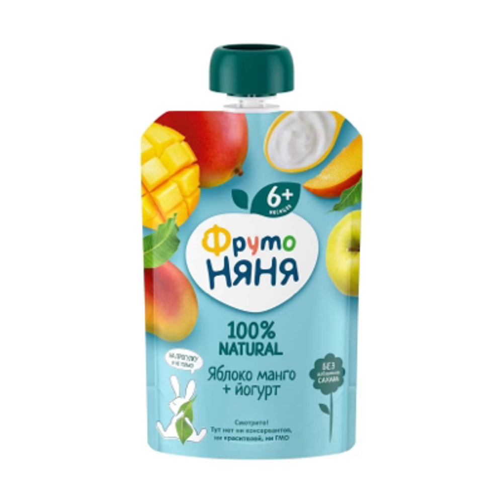 Пюре ФрутоНяня 90г Яблоко манго йогурт