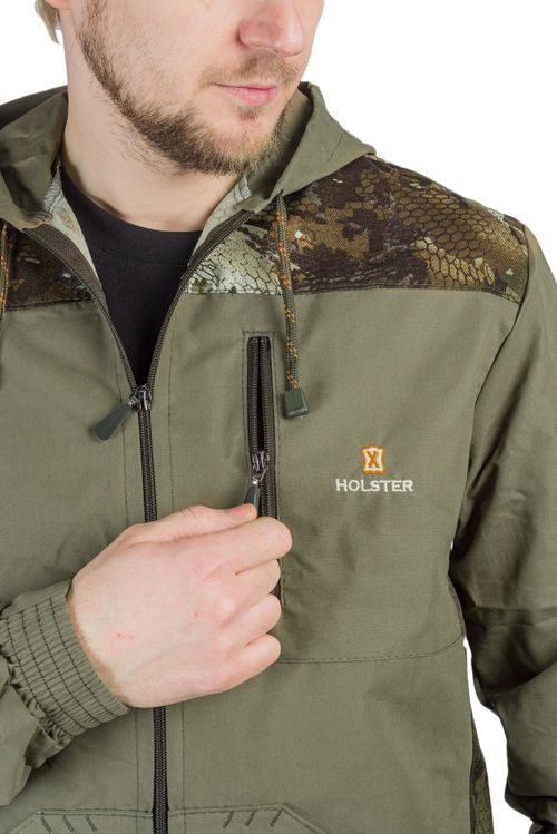 Костюм мужской Дрозд-1 New, пич софт ультра, олива (вставки), Хольстер