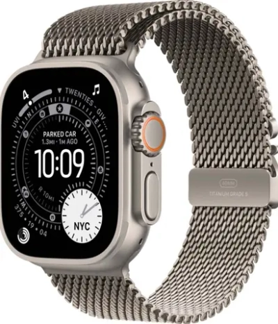 Смарт-часы Apple Watch Ultra 3 49 mm Natural Titanium case | ремешок Milanese Loop | Natural, М