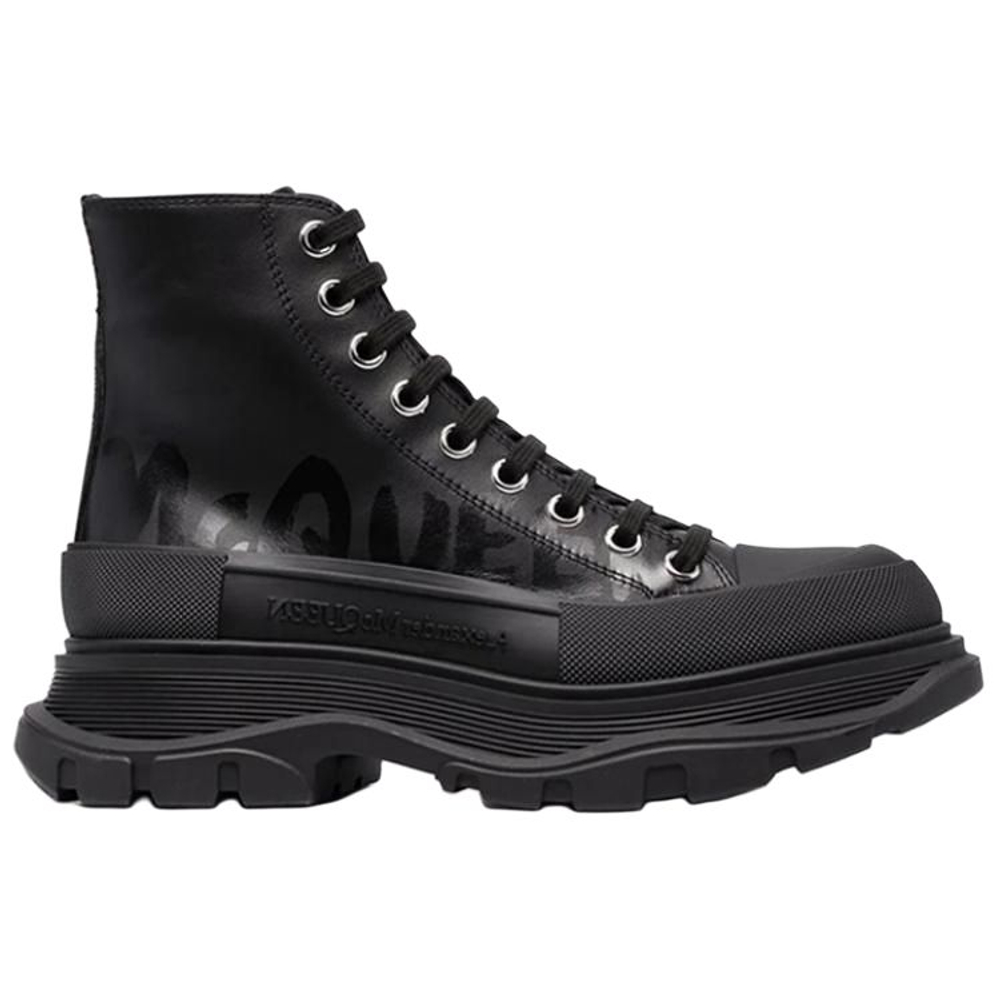 Alexander McQueen Tread Slick High Top Boots "Black" Women"s