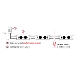 Светодиодные модули LED ЭРА MZ2835-02-12V-2835-IP65-5m-6500 5m | Светодиодные LED модули