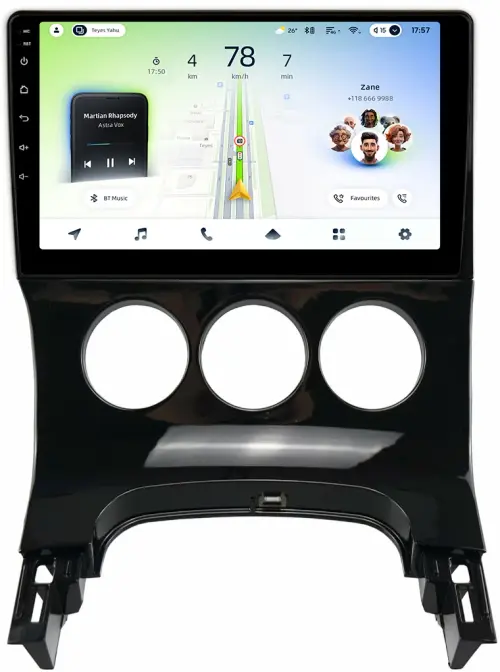 Магнитола для Peugeot 3008 2010-2017 (кондиционер) - Teyes CC4L-DTS монитор 9" IPS, Android 14, Быстрая, Snapdragon 662, CarPlay, 4G SIM-слот