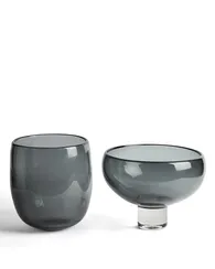Ваза Sirau из серого стекла, диаметр 29,8 см