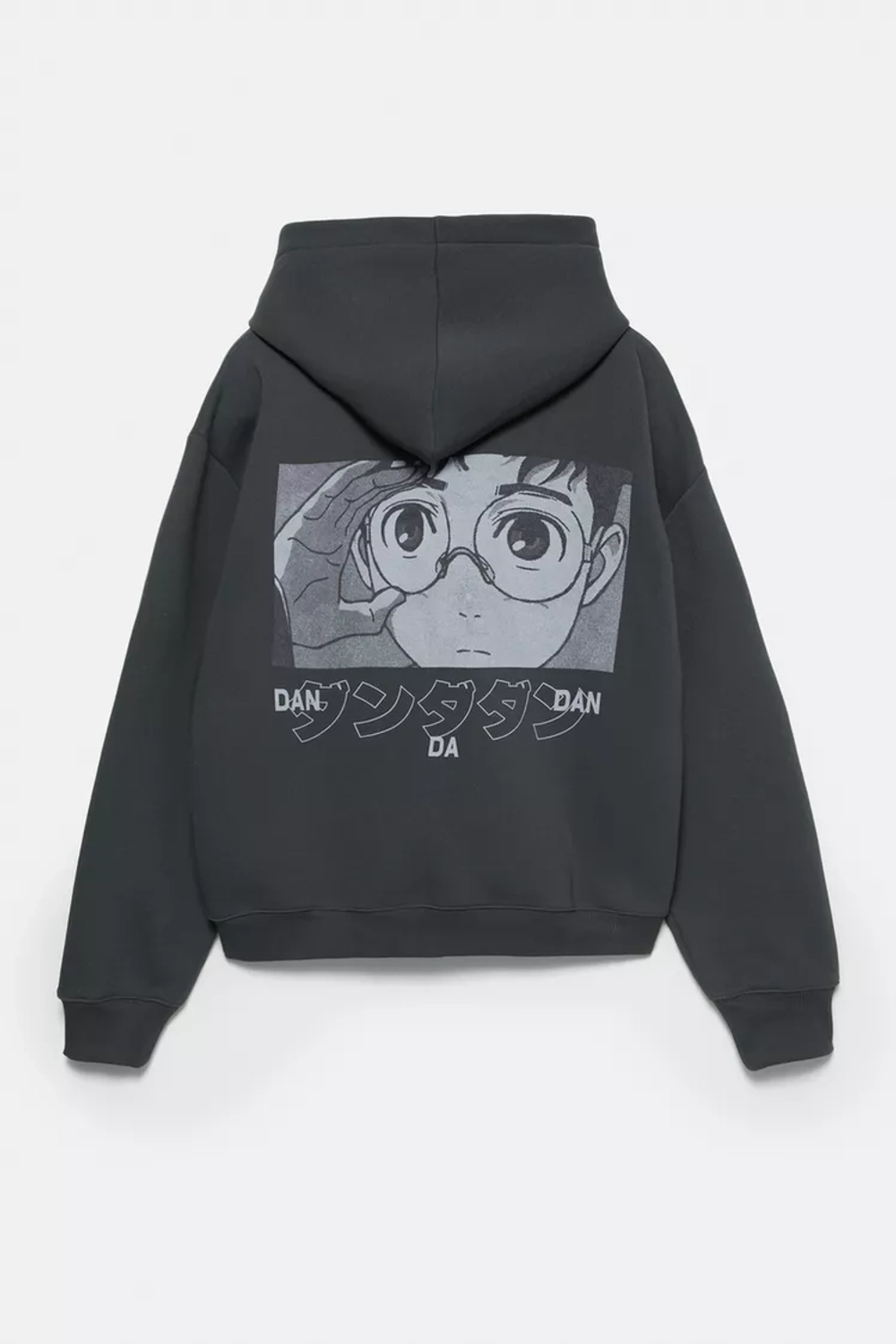 PULL&BEAR Толстовка с капюшоном Dan Da Dan, темно-серый