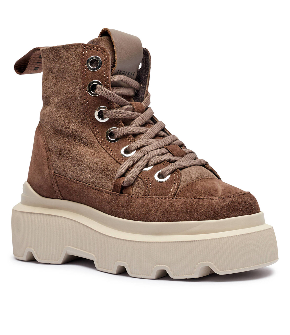 Кожаные ботильоны на платформе MATILDA SHEARLING INUIKII - коричневый(35203-028)