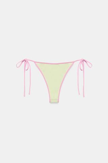 ZARA КОНТРАСТНЫЕ ПЛАВКИ-БИКИНИ, ЖЕЛТЫЙ