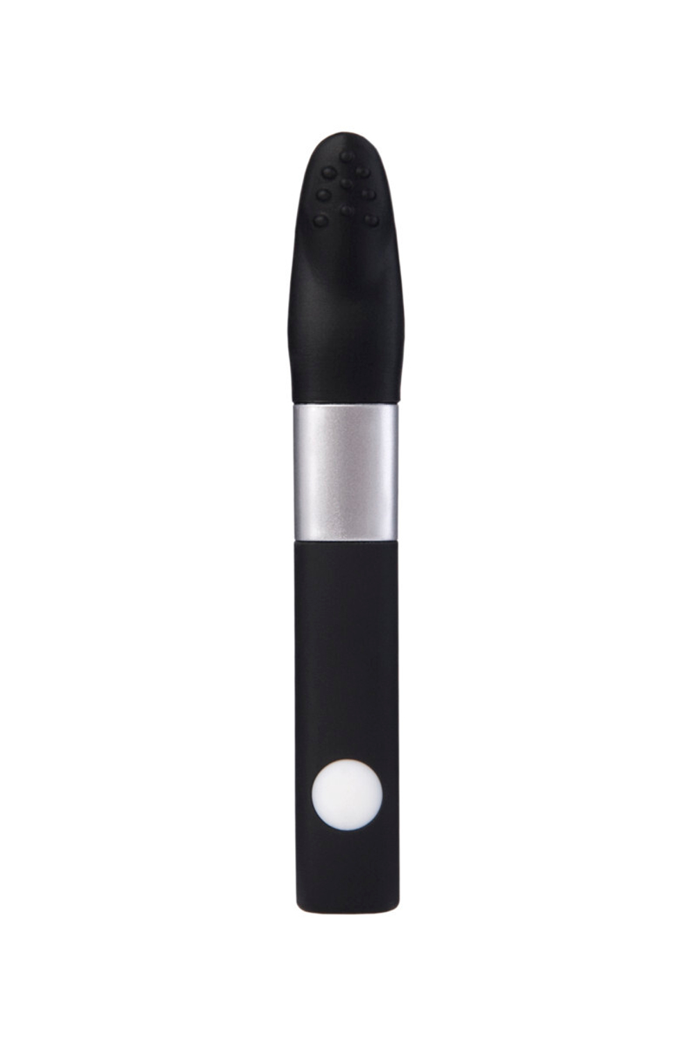 Вибратор клиторальный Qvibry 8Gb USB памяти, силикон, черный, 12 см