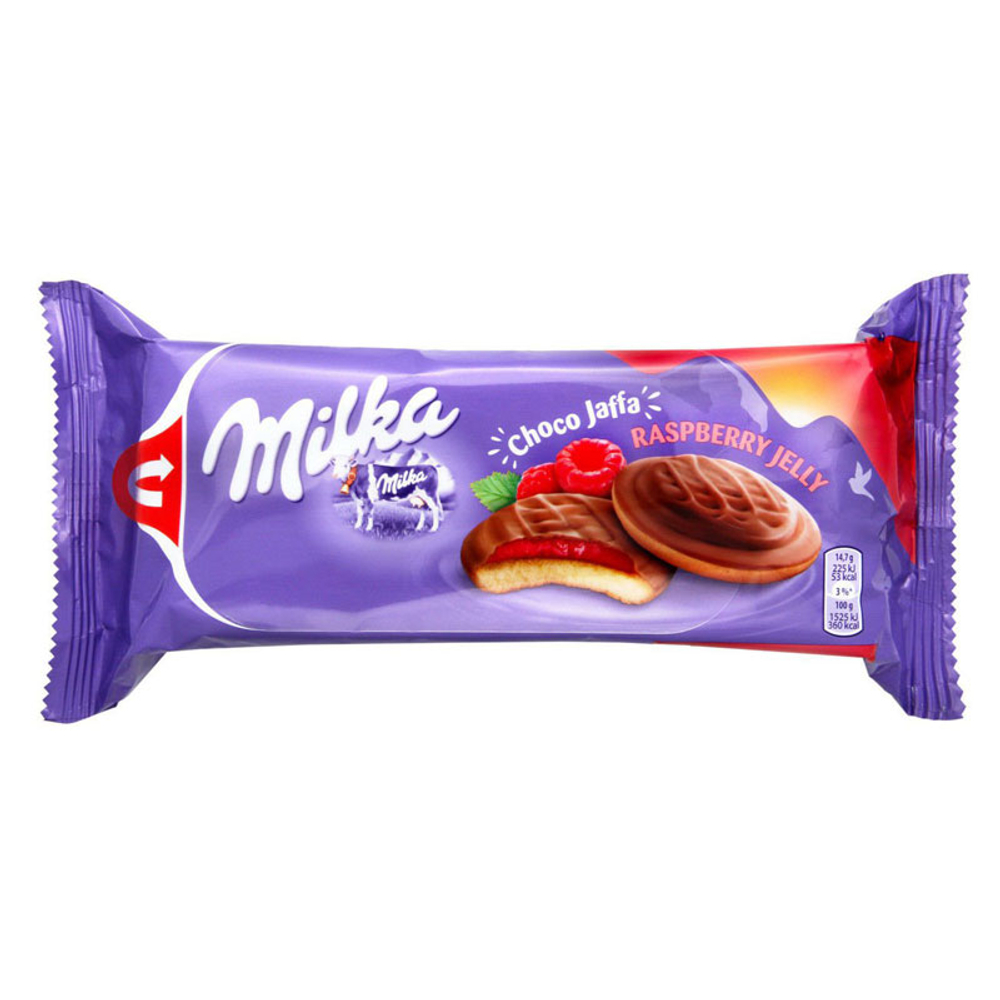Печенье Милка 147 гр  с желе Jaffa Raspberry (24)