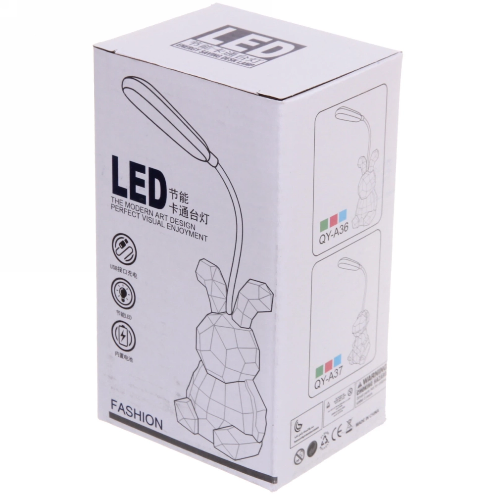 Светильник настольный «Prizma-Зайчик» LED 6.5*6.5*28 см USB 4.2 V1.05w, Голубой
