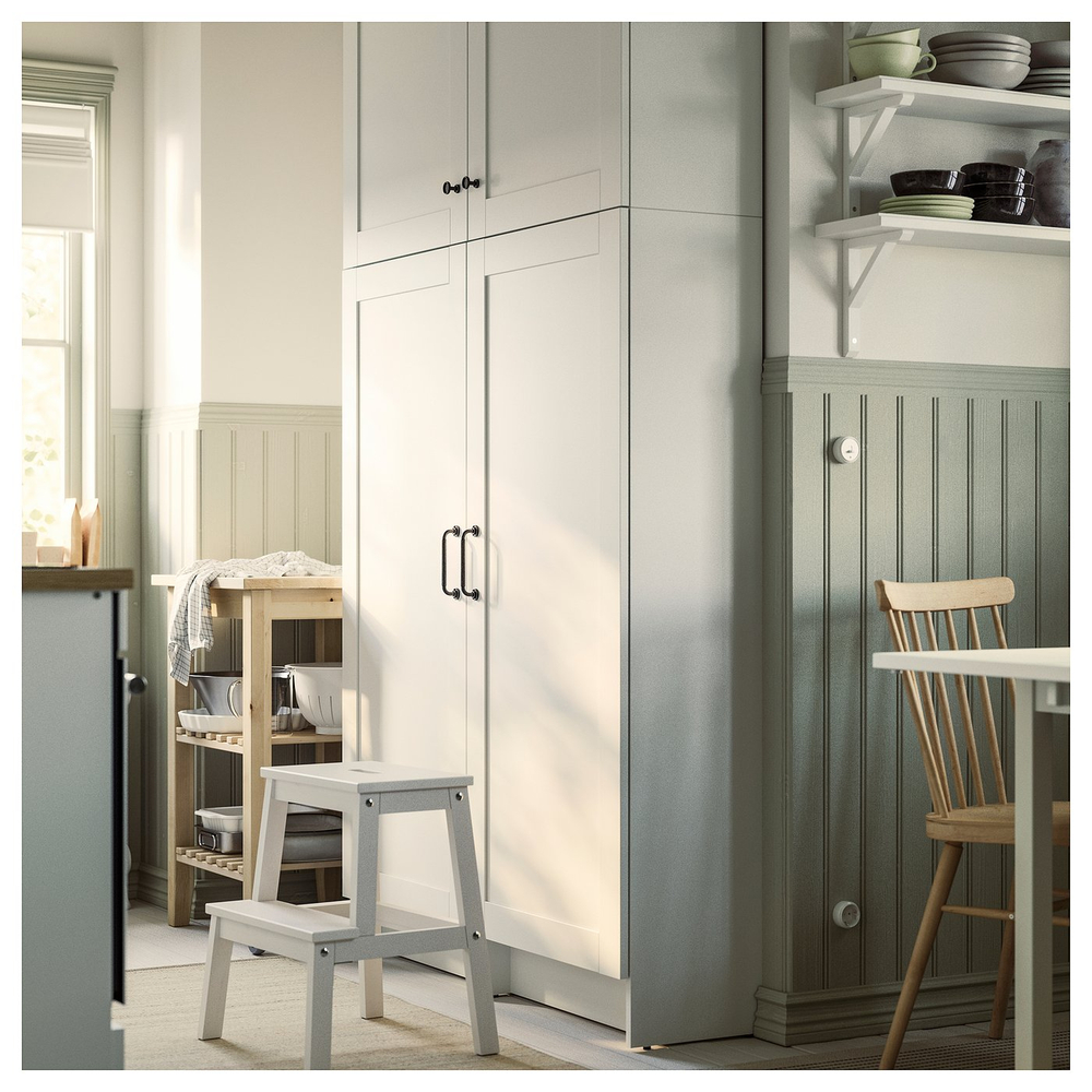 IKEA BEKVÄM  (ИКЕА БЕКВЭМ)  -  Табурет-стремянка - белый 50 см