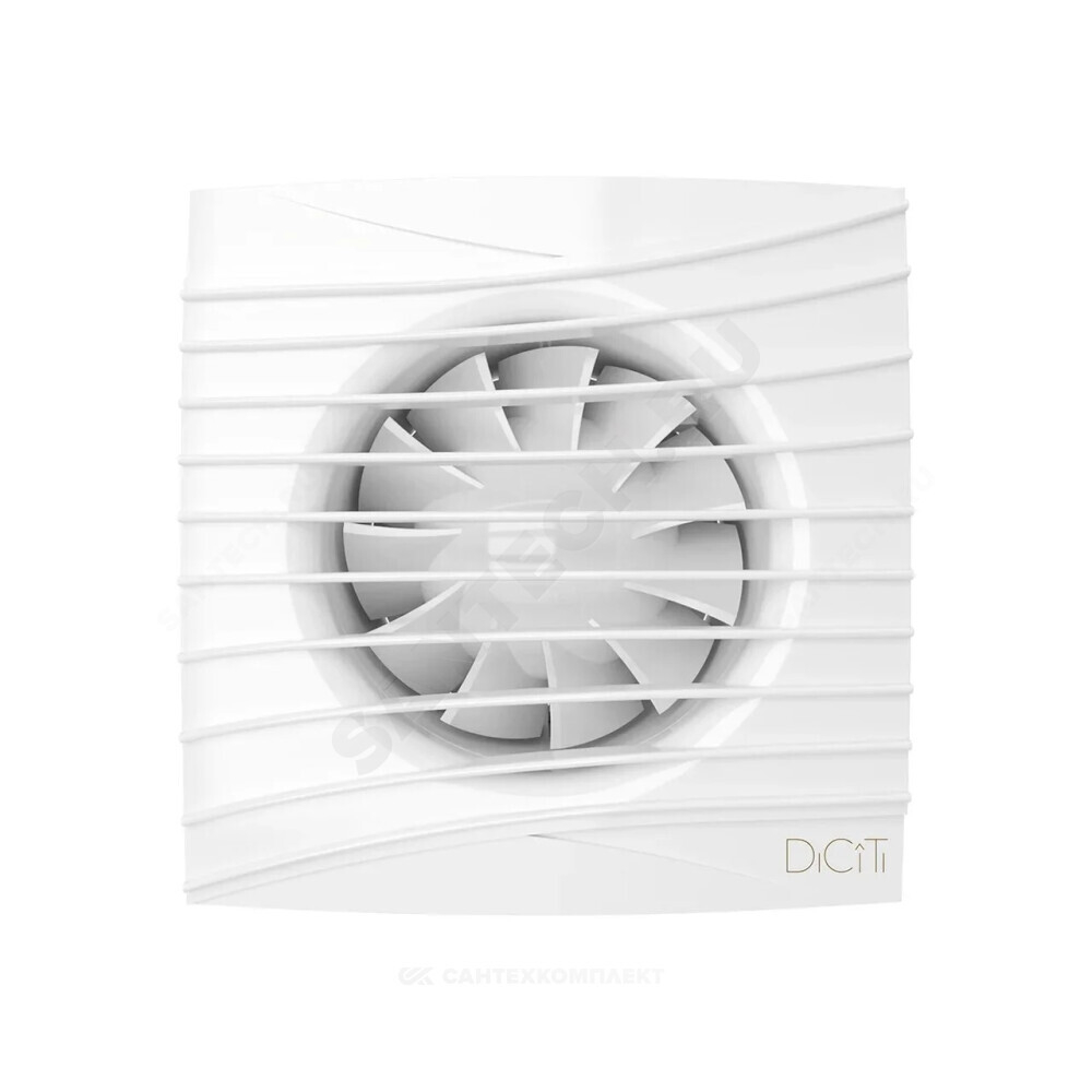 Вентилятор накладной D100 с обратным клапаном белый DICITI SILENT 4C