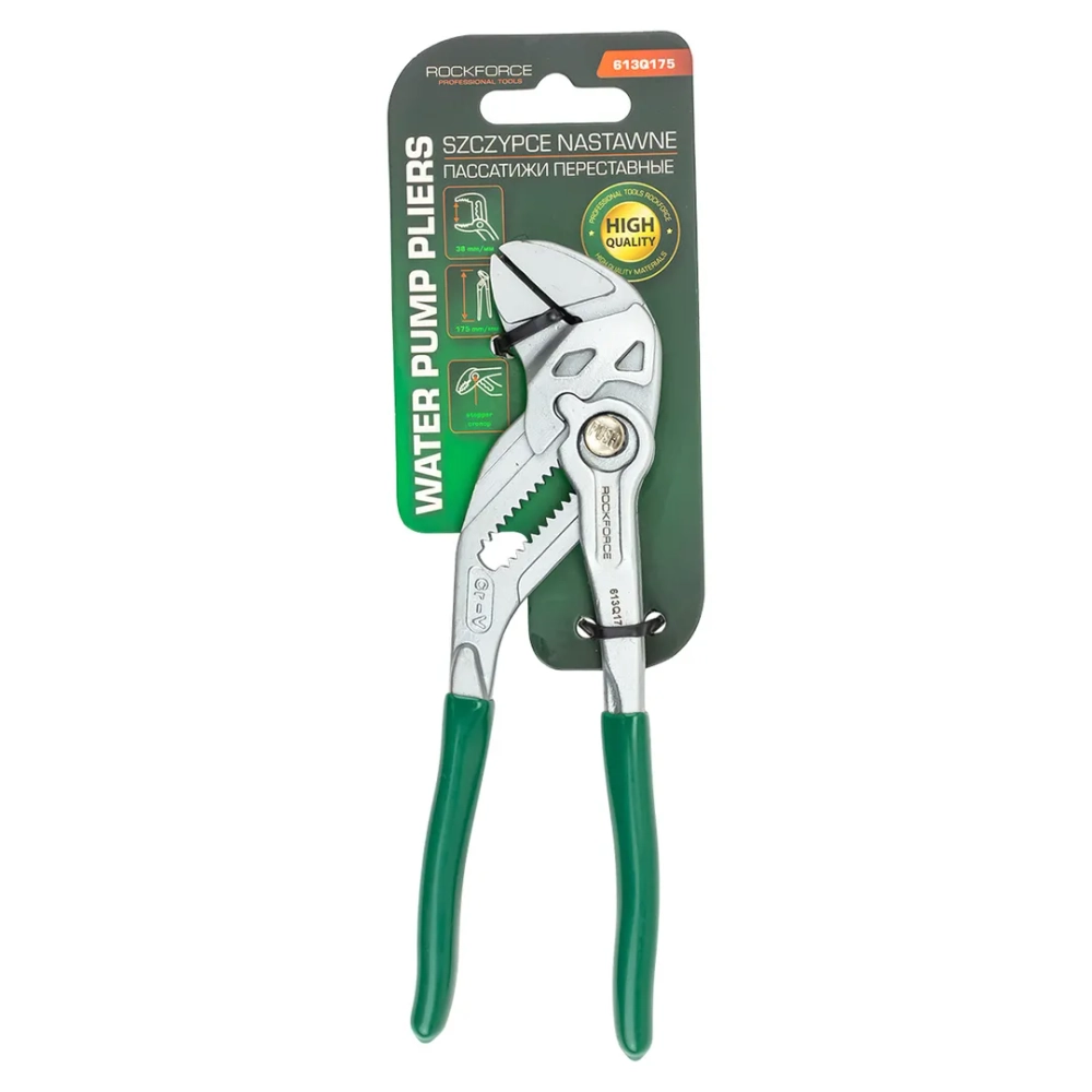 Пассатижи переставные 175мм RockFORCE RF-613Q175