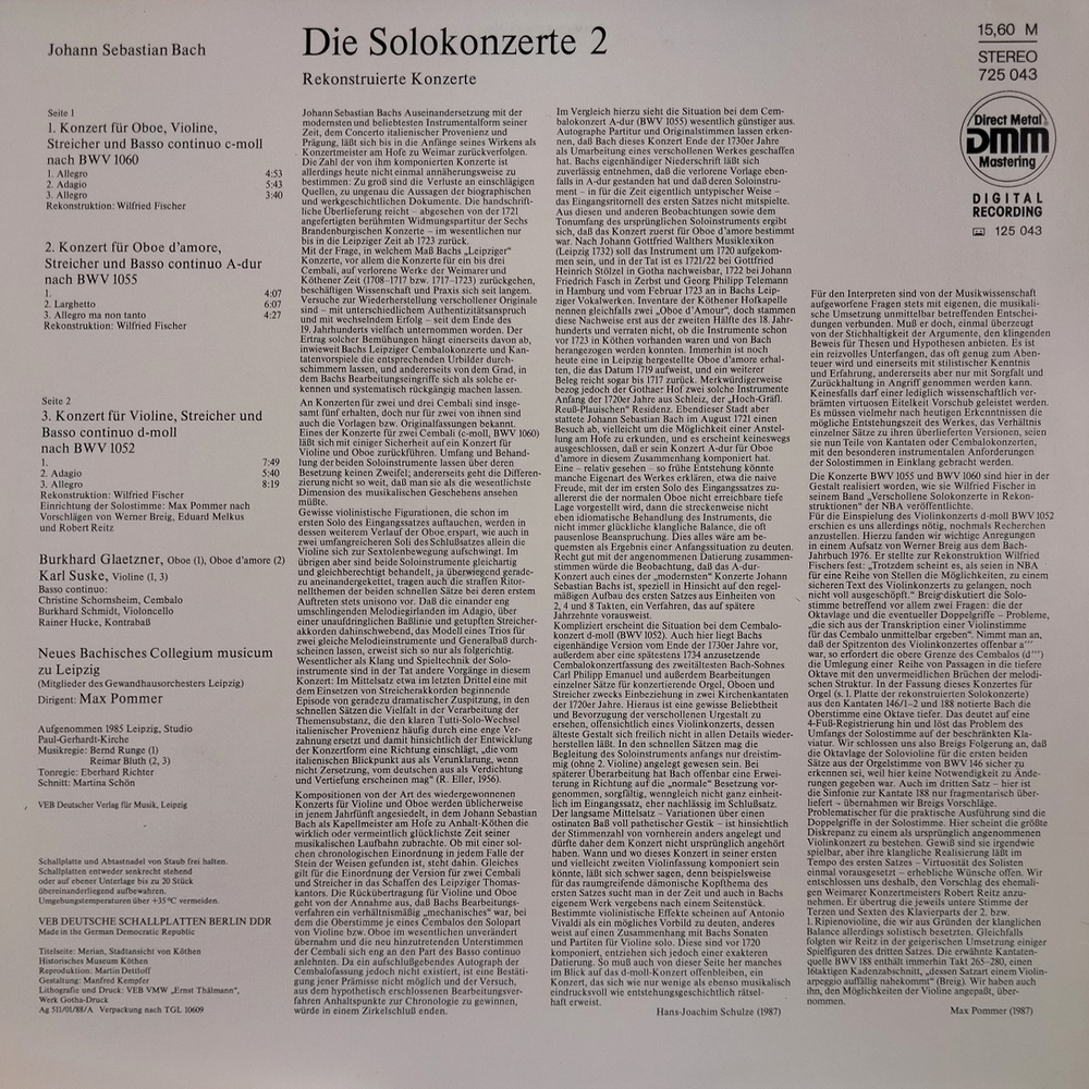 Комплект / Bach: Die Solokonzerte 1-2-3 (3LP)