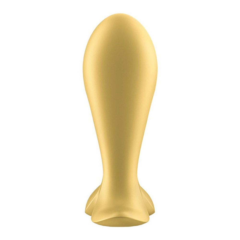 Золотистый анальный вибростимулятор 11,3см Satisfyer Intensity Plug