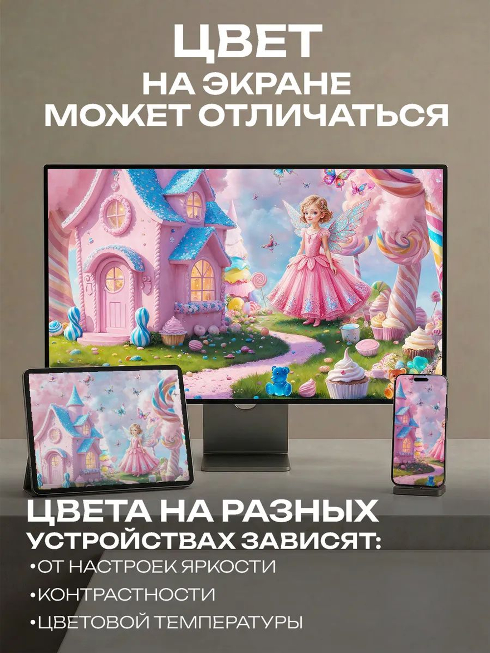 Фотообои детские 3D для девочек розовые облака