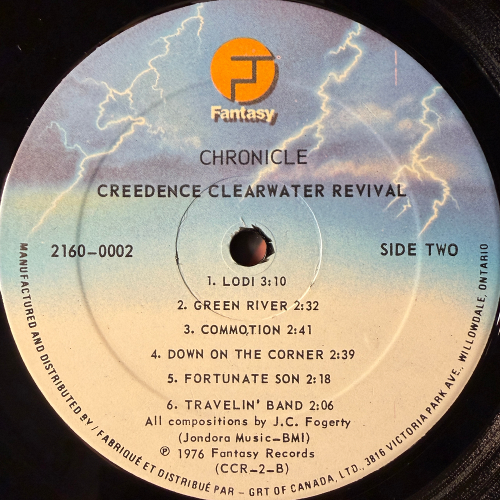 Creedence Clearwater Revival Featuring John Fogerty ‎– Chronicle - The 20 Greatest Hits 2LP (Канада 1976г.)