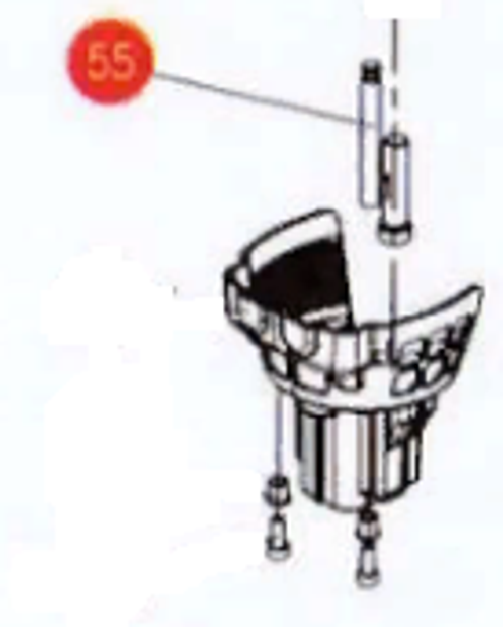 Запчасть №55.L для Hybest GSR40A, ствол длинный, тип " L "
