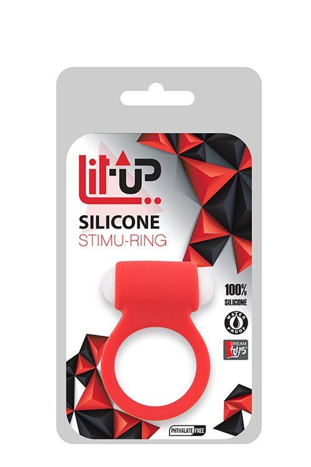 Красное эрекционное виброкольцо LIT-UP SILICONE STIMU RING 3 RED (Цвет: красный)