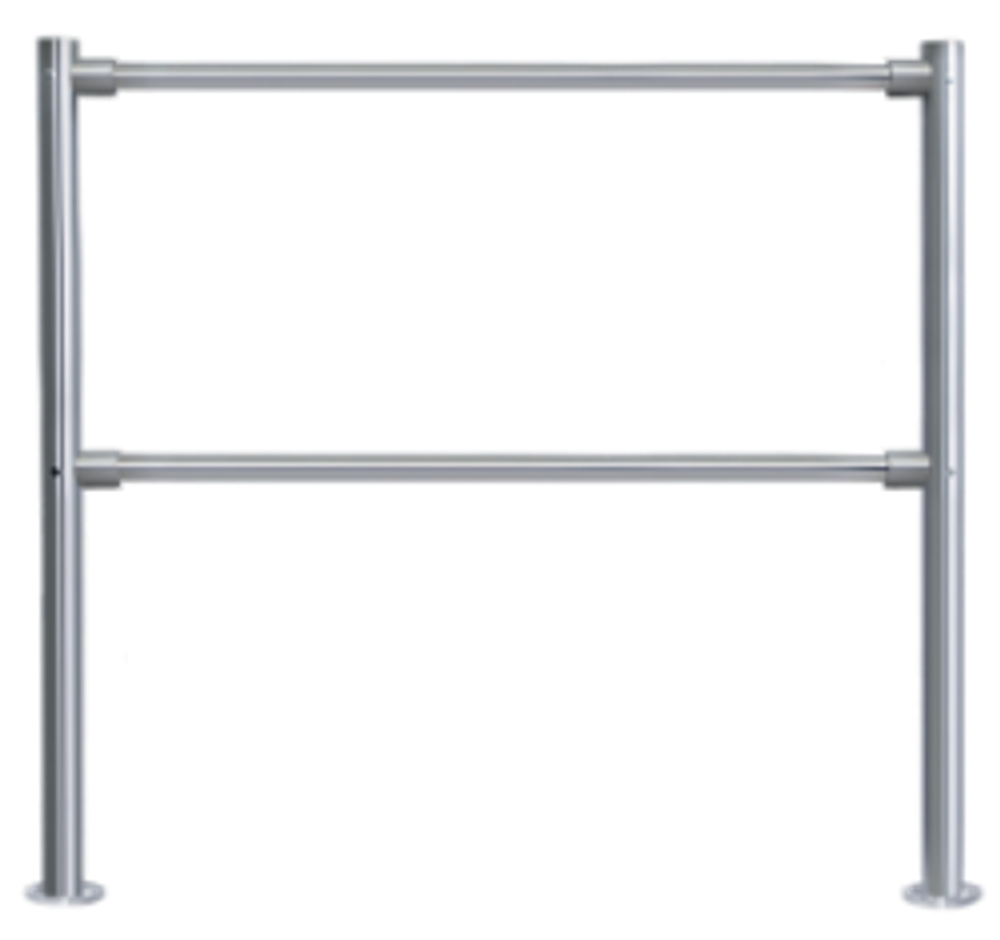 PERCo-BH02 2-05/EL Стойка с электромагнитным устройством блокировки и с 2-мя отверстиями для крепления патрубков на стороне, противоположной створке