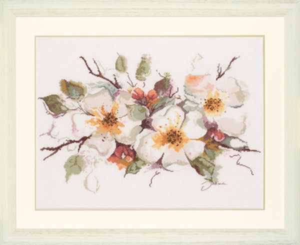 Набор для вышивания нитками Lanarte, Appelblossom, 49х39 см