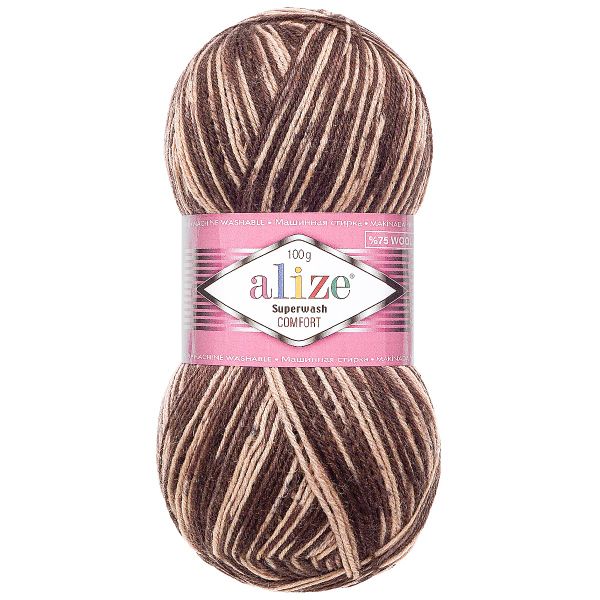 Пряжа Alize (Ализе) Superwash Comfort Socks / уп.5 мот. по 100 г, 420 м, 7678, 549365-51