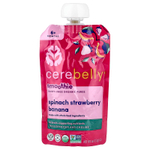 Cerebelly, смузи, органическое пюре без молочных продуктов, для детей от 6 месяцев, шпинат, клубника и банан, 6 паучей по 113 г (4 унции)