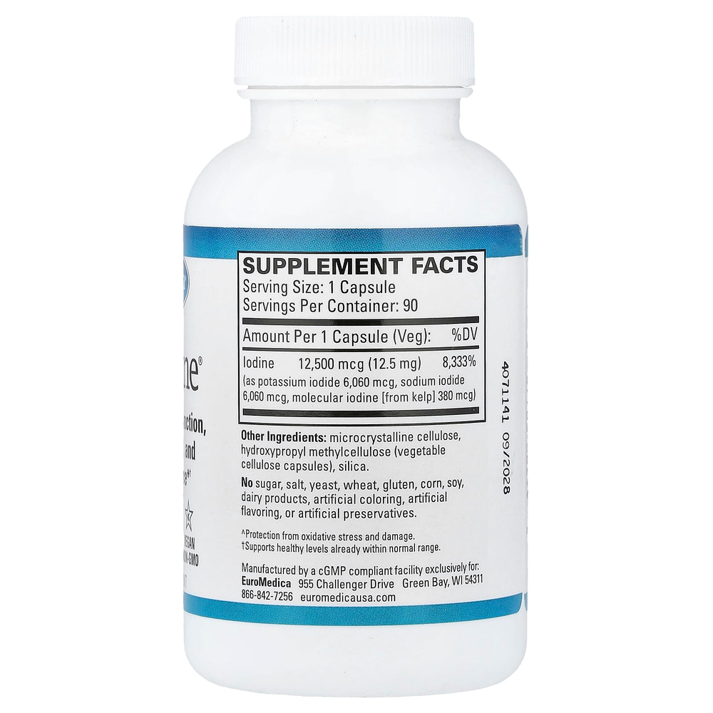 EuroMedica, Tri-Iodine®, 12,5 мг, 90 капсул