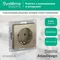 Розетка с заземлением и защитными шторками Systeme Electric AtlasDesign Шампань ATN000545