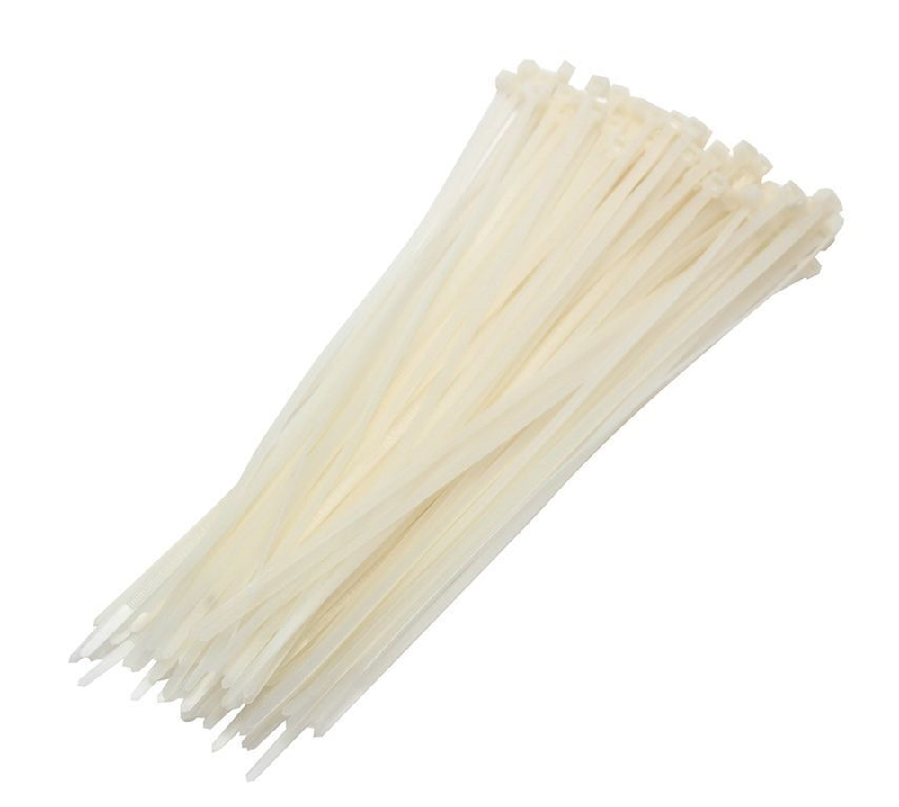 Хомут пластмас WHITE 4х250 (100шт) KING WHITE 4х250