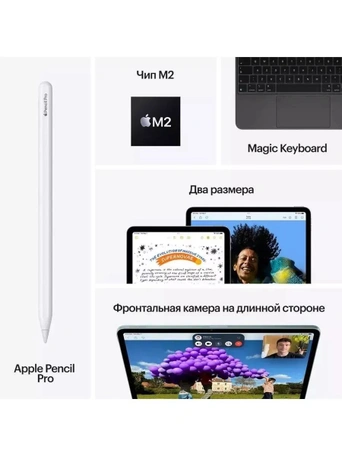 13" Планшет Apple iPad Air 13 2024 M2, 512 ГБ, Wi-Fi, blue