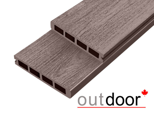 Террасная доска ДПК Outdoor 3D 150*25*4000 мм. завершающая Нивада/Калифорния Браун коричневая микс