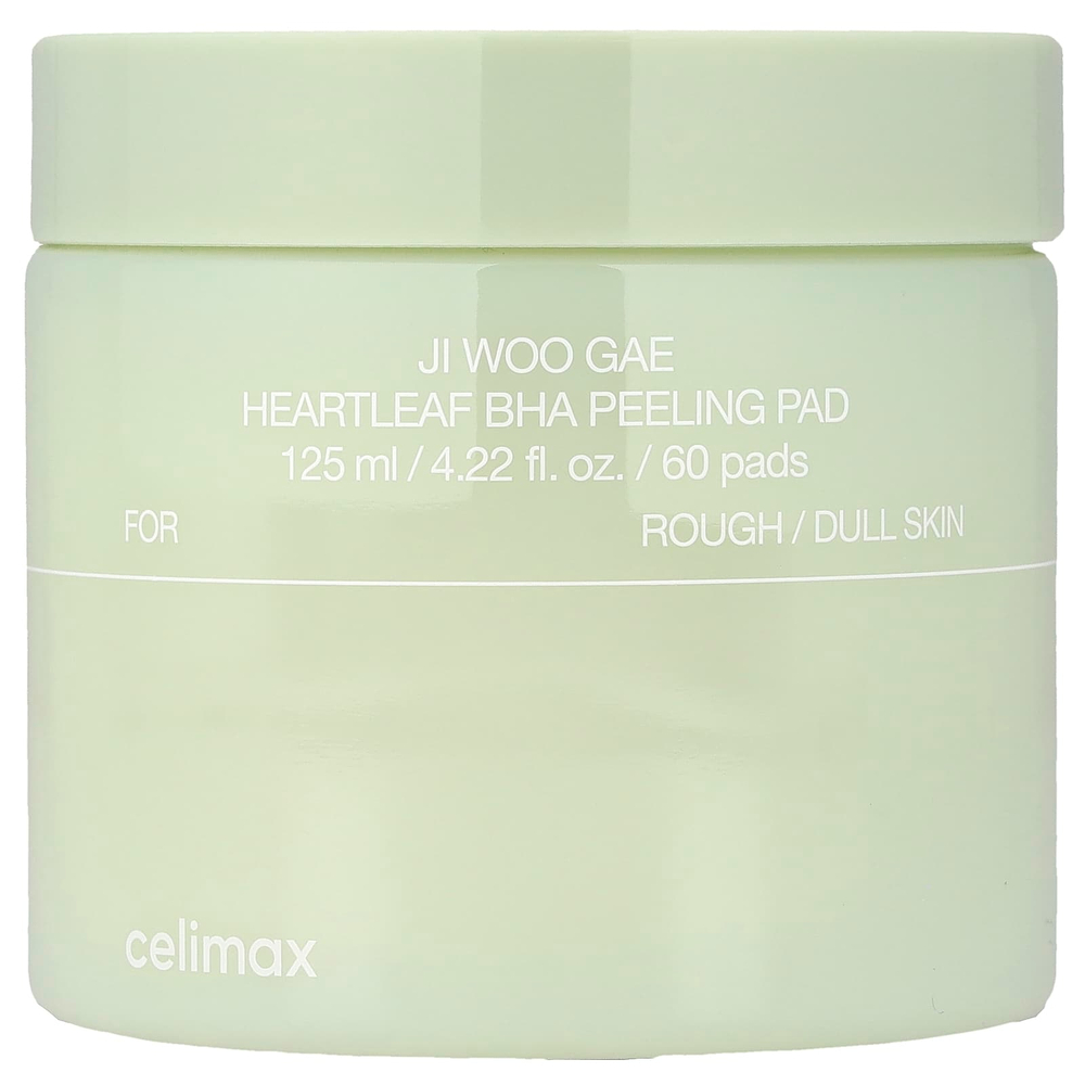 Celimax, Ji Woo GAE Heartleaf BHA, пилинг-диск, 60 шт., 125 мл (4,22 жидк. унции)