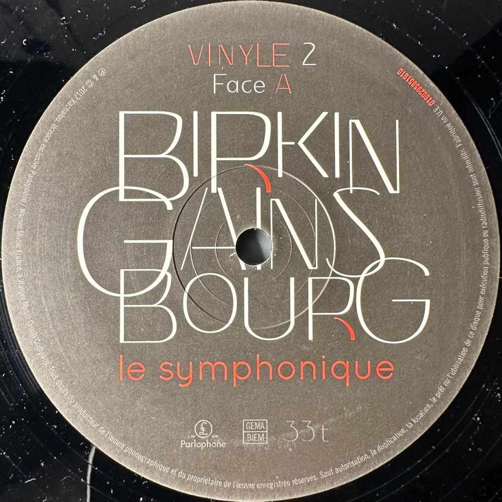 Jane Birkin ‎– Birkin Gainsbourg - Le Symphonique 2LP (Франция 2017г.)