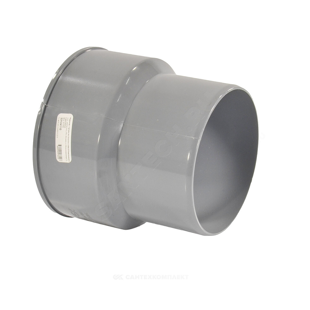 Переход PP-H на чугун серый BASE Дн 110х124 б/нап без манжеты VALFEX 23124110