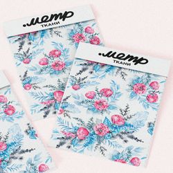 Ткань лен натуралистичный дизайн